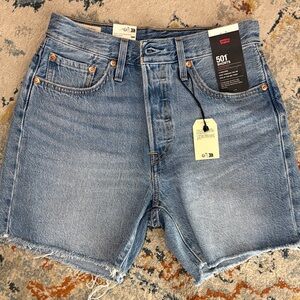 Levi's Light Blue Denim Cutoff Shorts